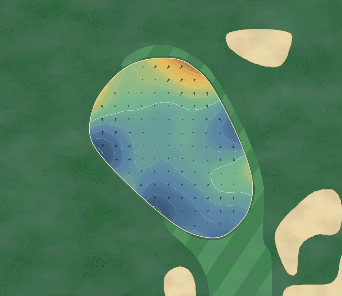 Green contour map of Stallion Mountain in Las Vegas, Nevada — 170 elevation contours at a 3-inch interval with fall-line arrows, traced from 1-meter lidar