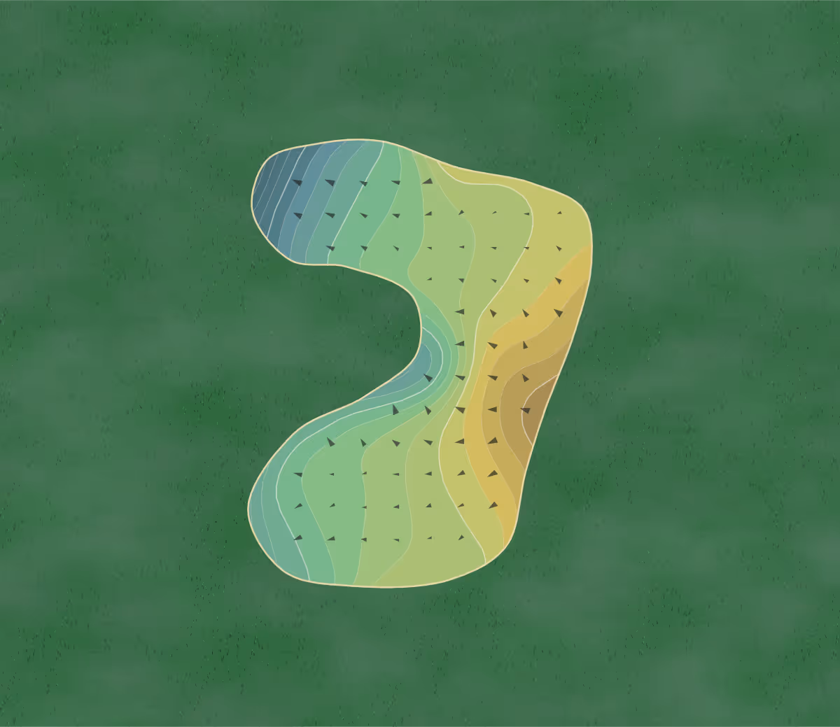 Green contour map of Stewart Peninsula in The Colony, Texas — 156 elevation contours at a 3-inch interval with fall-line arrows, traced from 1-meter lidar