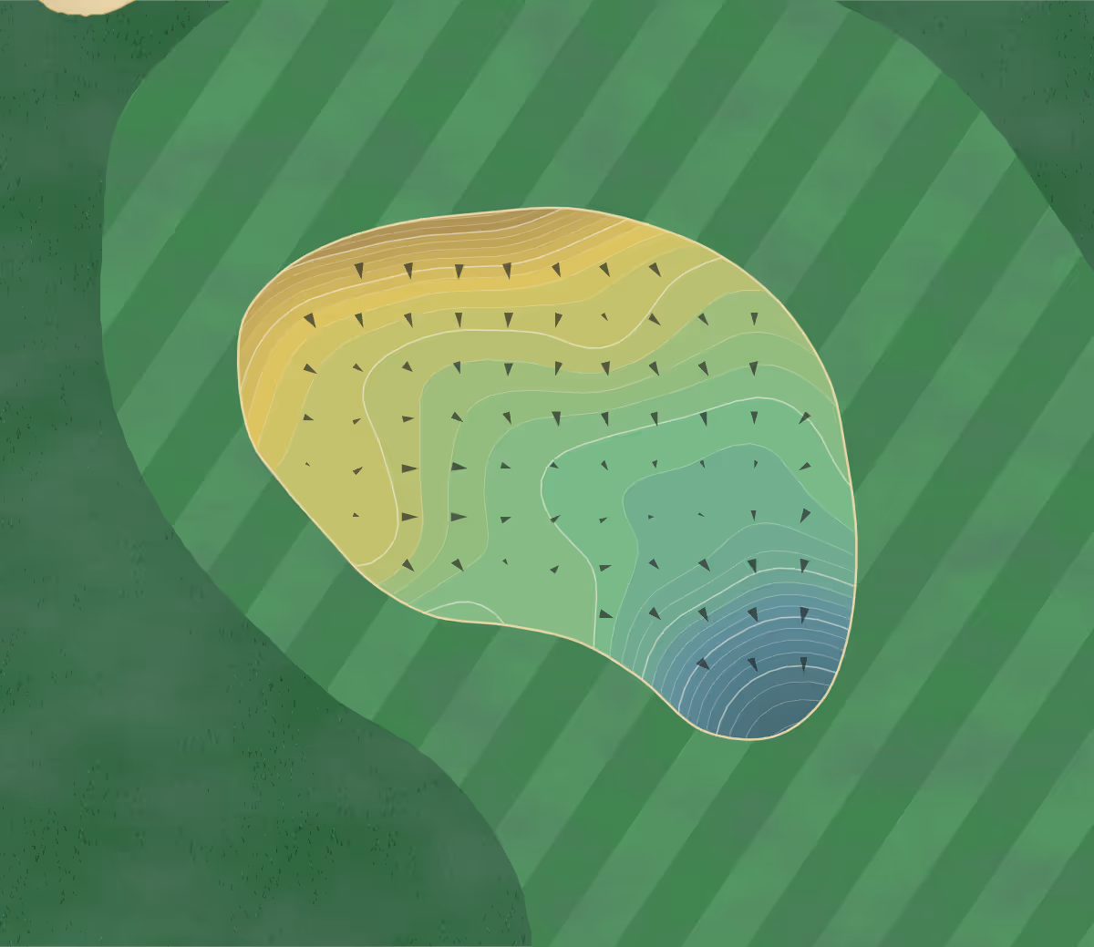 Green contour map of Stone Eagle in Palm Desert, California — 317 elevation contours at a 3-inch interval with fall-line arrows, traced from 1-meter lidar