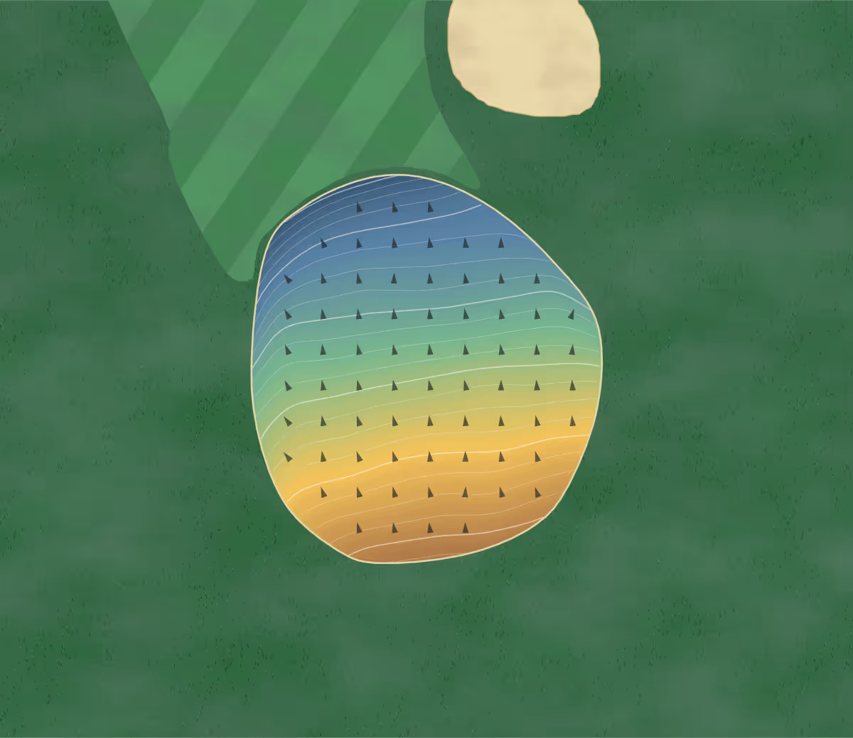 Green contour map of Stone Hedge in Egg Harbor, Wisconsin: 208 elevation contours at a 3-inch interval with fall-line arrows, traced from 1-meter lidar