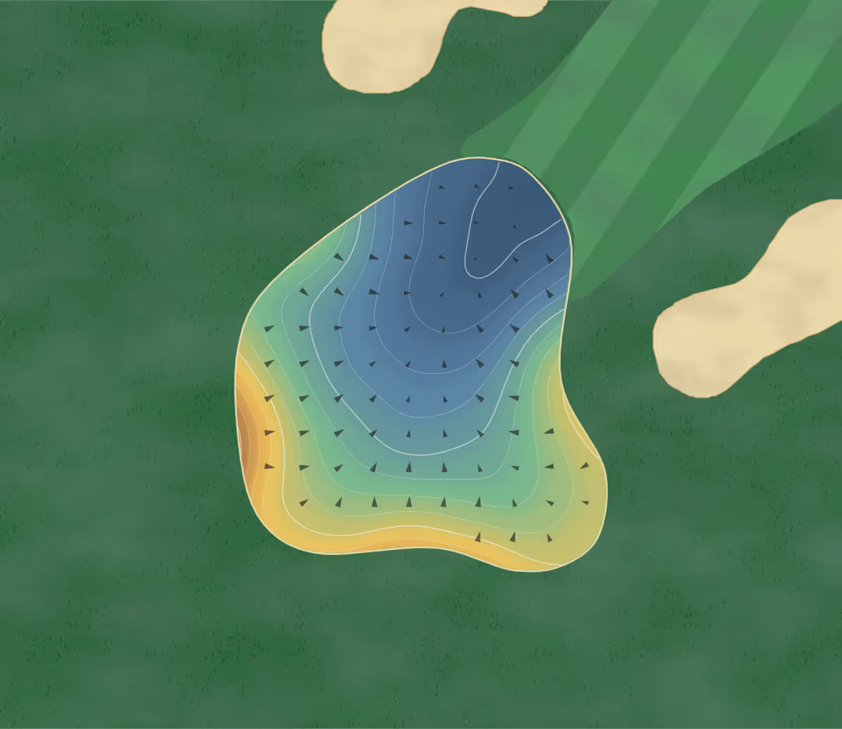 Green contour map of Stone Hedge in Rocheport, Missouri: 99 elevation contours at a 3-inch interval with fall-line arrows, traced from 1-meter lidar