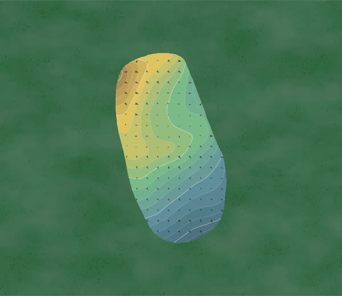Green contour map of Stonebridge CC in Goffstown, New Hampshire — 227 elevation contours at a 3-inch interval with fall-line arrows, traced from 1-meter lidar