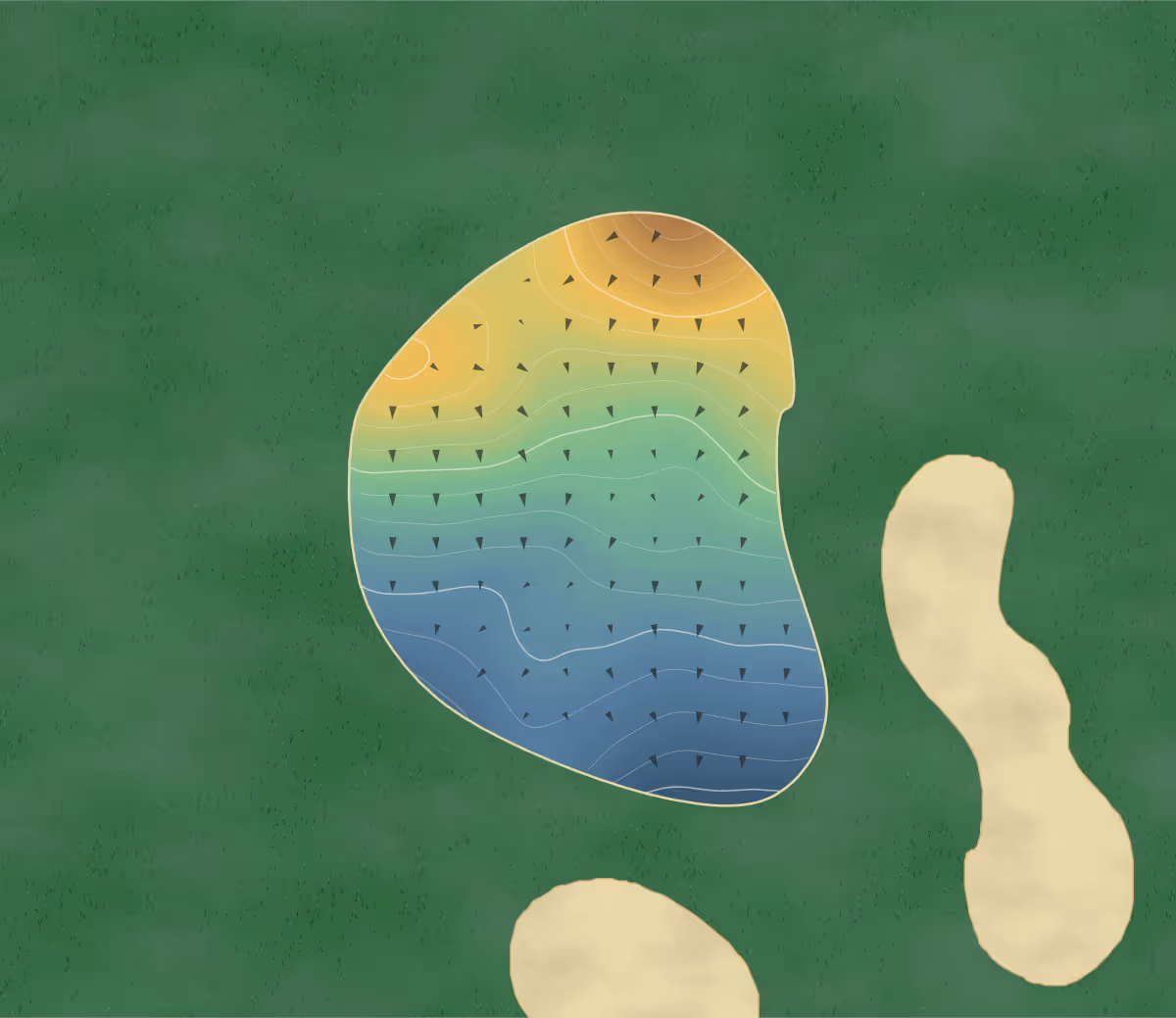 Green contour map of Stonegate in Twin Lake, Michigan: 205 elevation contours at a 3-inch interval with fall-line arrows, traced from 1-meter lidar