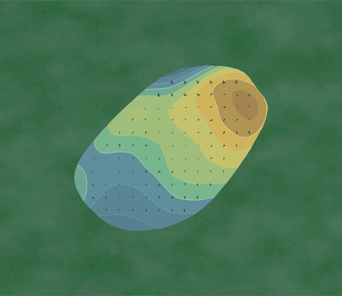 Green contour map of Stony Point in Michigan, United States — 50 elevation contours at a 3-inch interval with fall-line arrows, traced from 1-meter lidar