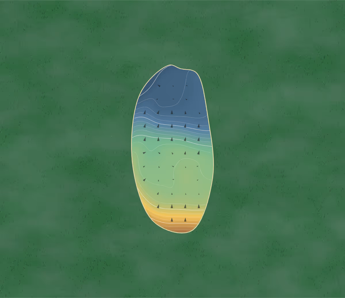 Green contour map of Streamside in Pulaski, New York: 91 elevation contours at a 3-inch interval with fall-line arrows, traced from 1-meter lidar
