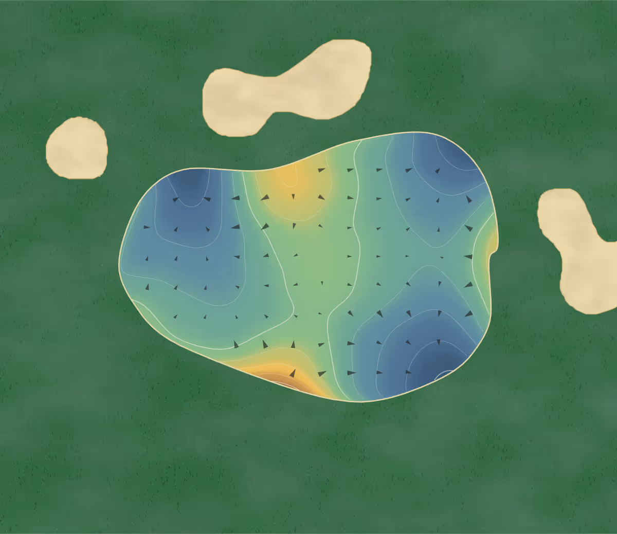 Green contour map of Sugar Creek in Sugar Land, Texas — 179 elevation contours at a 3-inch interval with fall-line arrows, traced from 1-meter lidar
