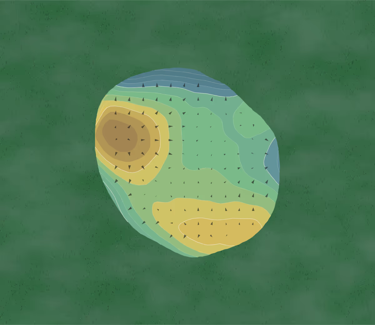Green contour map of Sugar Springs in Gladwin, Michigan — 87 elevation contours at a 3-inch interval with fall-line arrows, traced from 1-meter lidar
