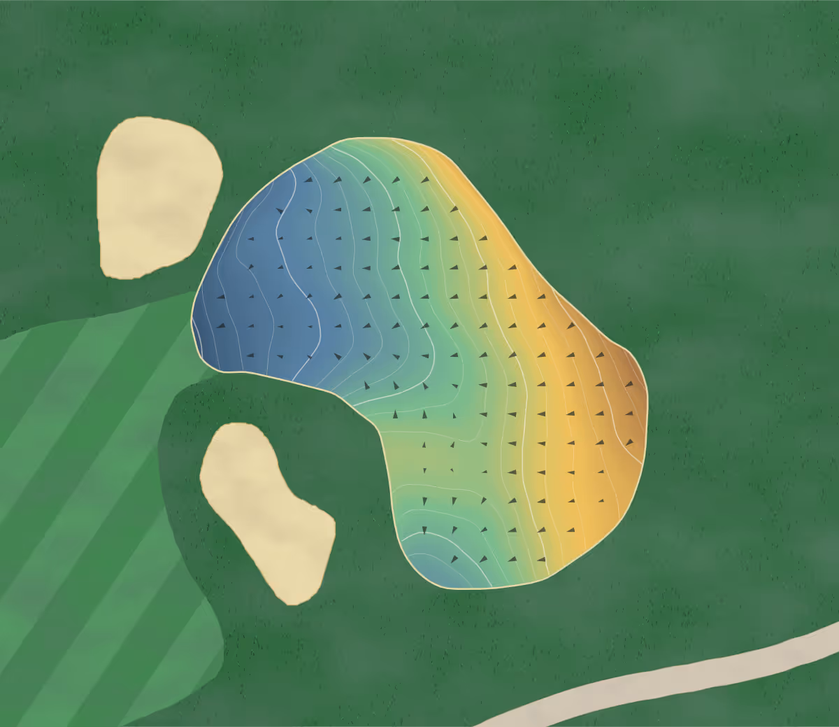 Green contour map of Summit in Cresson, Pennsylvania — 238 elevation contours at a 3-inch interval with fall-line arrows, traced from 1-meter lidar