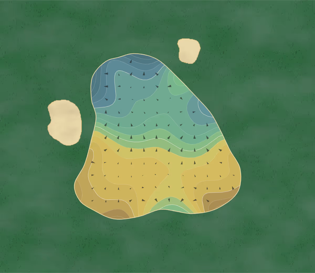 Green contour map of Argent Lakes in Bluffton, South Carolina — 191 elevation contours at a 3-inch interval with fall-line arrows, traced from 1-meter lidar