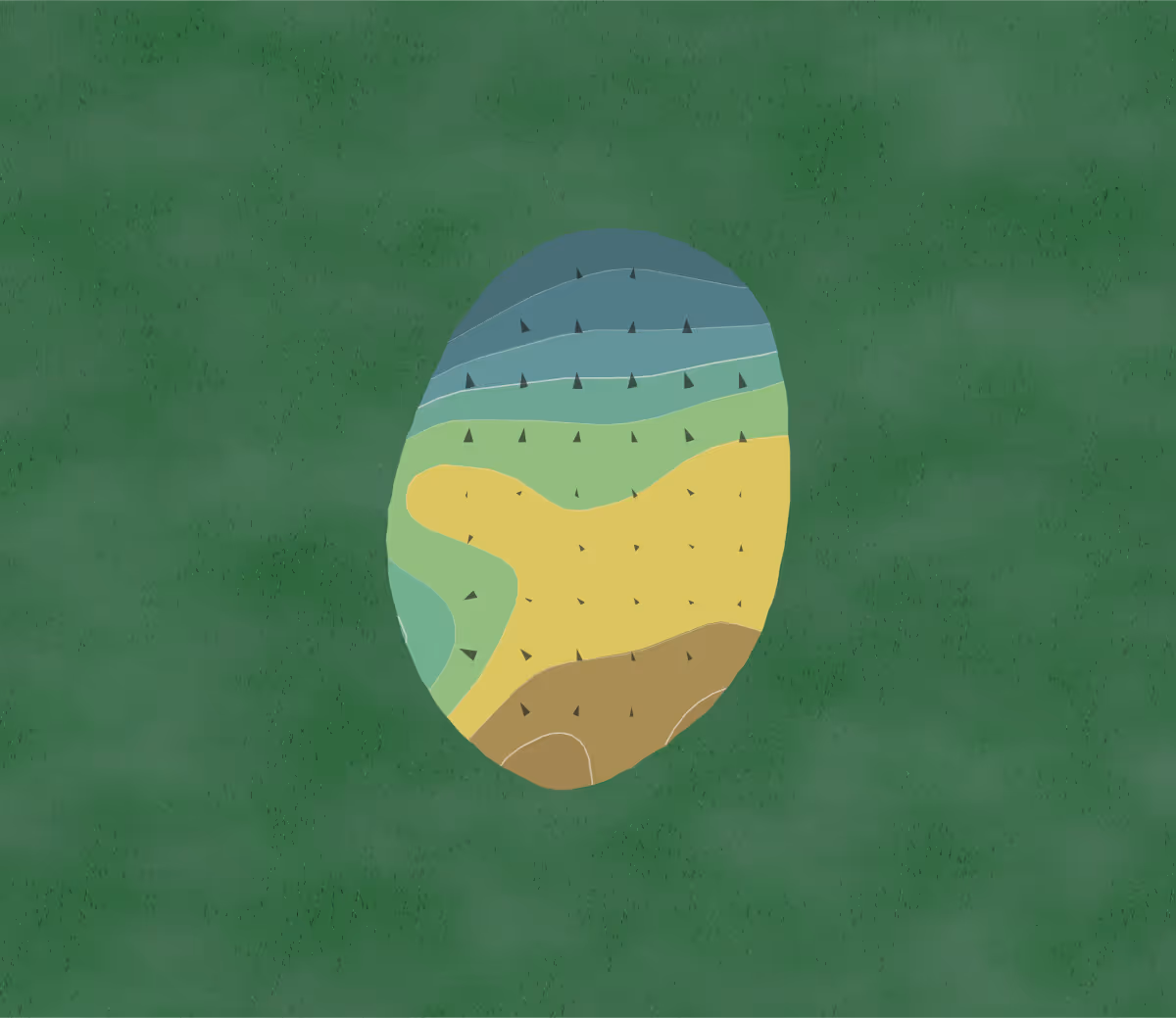 Green contour map of Sunland Village East in Mesa, Arizona — 7 elevation contours at a 3-inch interval with fall-line arrows, traced from 1-meter lidar