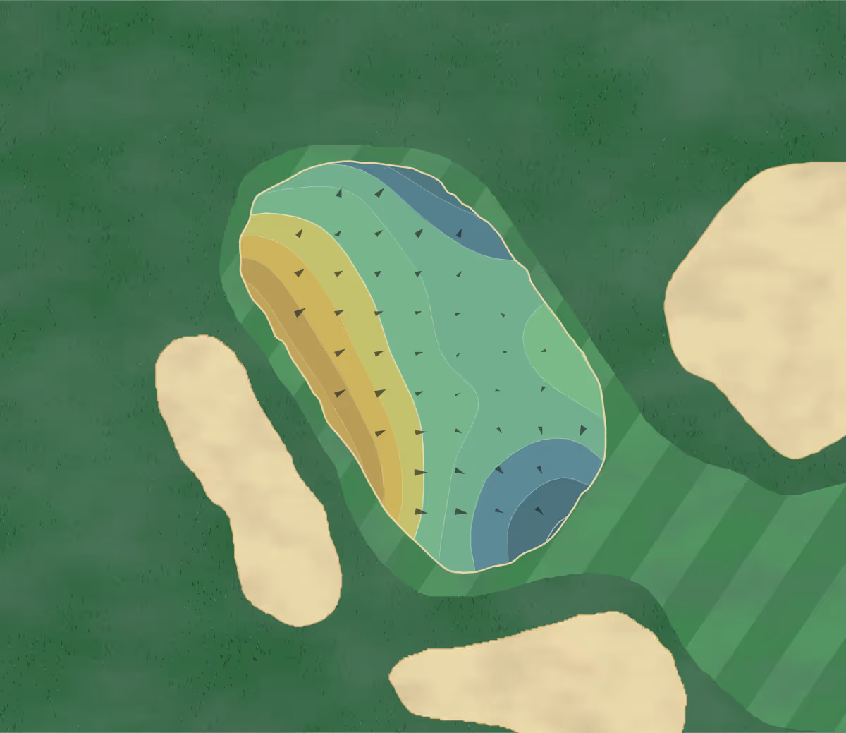 Green contour map of Sweetwater in Apopka, Florida — 20 elevation contours at a 3-inch interval with fall-line arrows, traced from 1-meter lidar