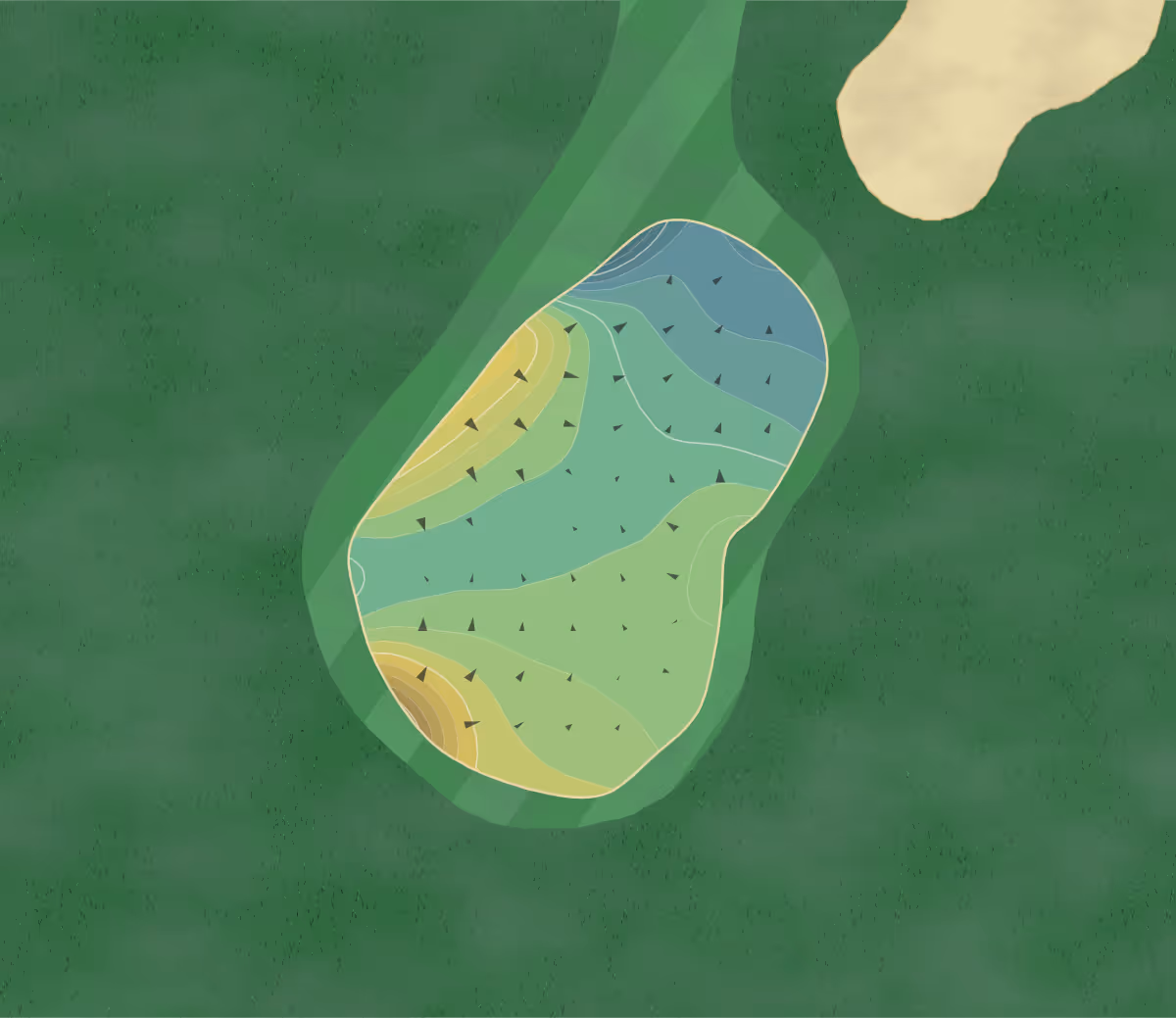 Green contour map of Sycamore Creek in Manakin Sabot, Virginia — 178 elevation contours at a 3-inch interval with fall-line arrows, traced from 1-meter lidar
