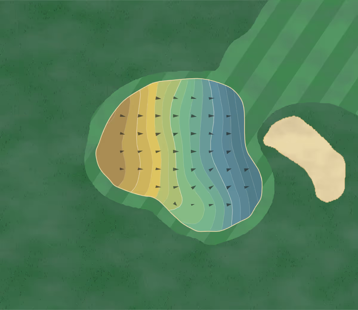 Green contour map of Tahoe City in Tahoe City, California — 123 elevation contours at a 3-inch interval with fall-line arrows, traced from 1-meter lidar