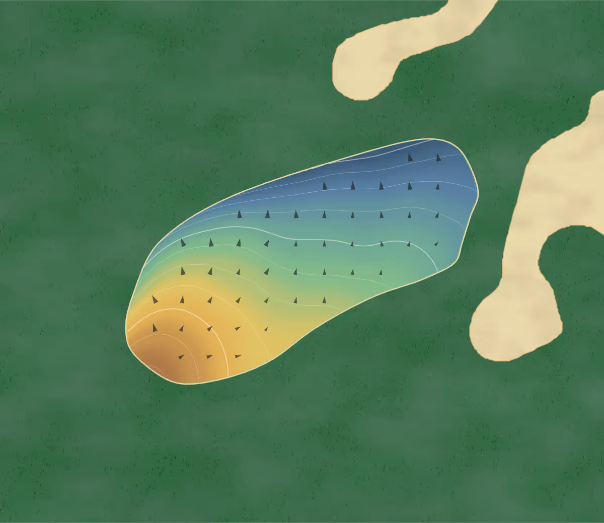 Green contour map of Tallgrass in Wichita, Kansas — 152 elevation contours at a 3-inch interval with fall-line arrows, traced from 1-meter lidar