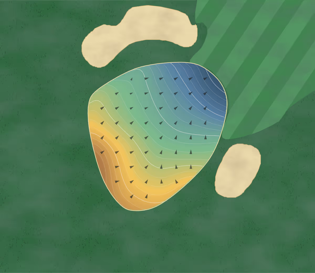 Green contour map of Terrapin Hills in Fort Payne, Alabama: 179 elevation contours at a 3-inch interval with fall-line arrows, traced from 1-meter lidar
