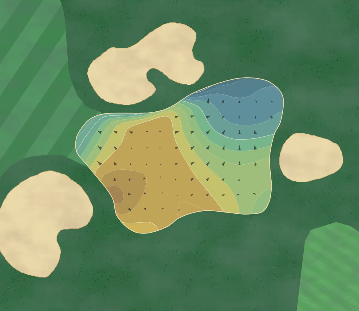 Green contour map of The Bull in Sheboygan Falls, Wisconsin — 220 elevation contours at a 3-inch interval with fall-line arrows, traced from 1-meter lidar