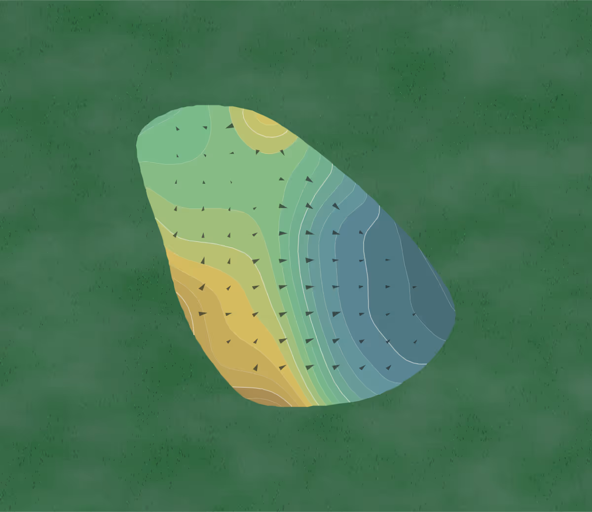 Green contour map of The Colony in Bonita Springs, Florida — 204 elevation contours at a 3-inch interval with fall-line arrows, traced from 1-meter lidar