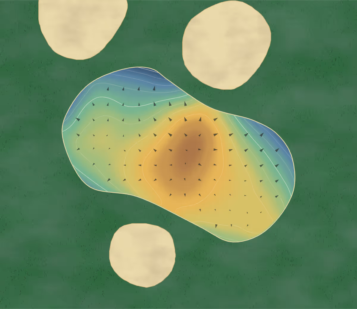 Green contour map of Miami in Miami, Florida: 141 elevation contours at a 3-inch interval with fall-line arrows, traced from 1-meter lidar