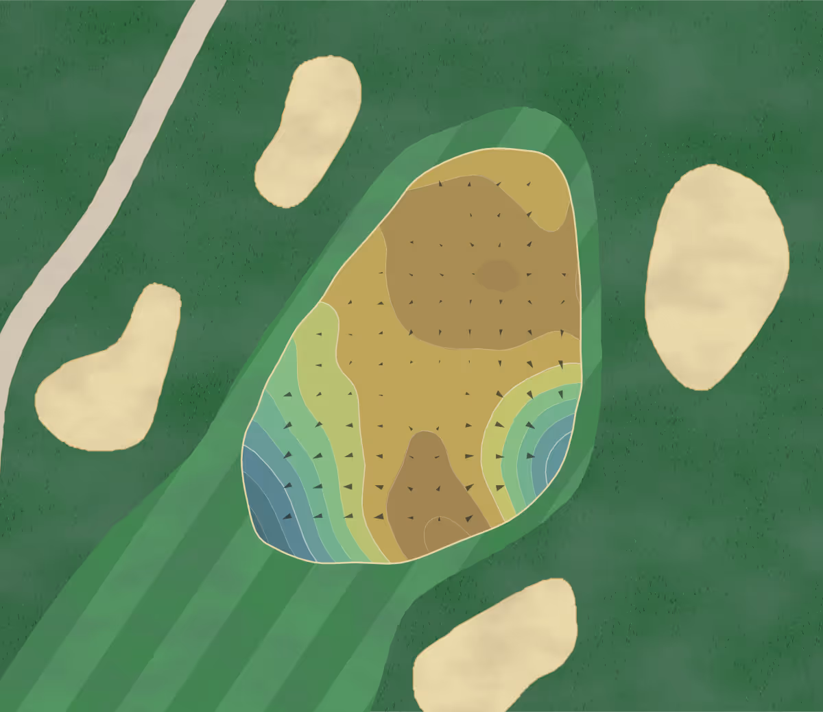 Green contour map of Glacier & Prairie Glen in Merrimac, Wisconsin — 266 elevation contours at a 3-inch interval with fall-line arrows, traced from 1-meter lidar