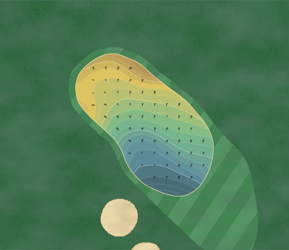 Green contour map of Boulder Ridge in San Jose, California — 287 elevation contours at a 3-inch interval with fall-line arrows, traced from 1-meter lidar