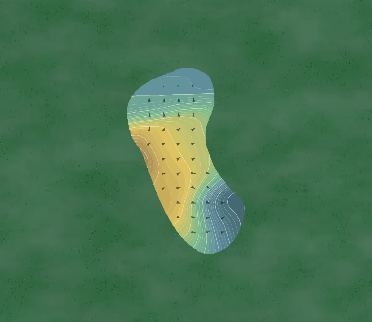 Green contour map of Little Turtle in Westerville, Ohio — 323 elevation contours at a 3-inch interval with fall-line arrows, traced from 1-meter lidar
