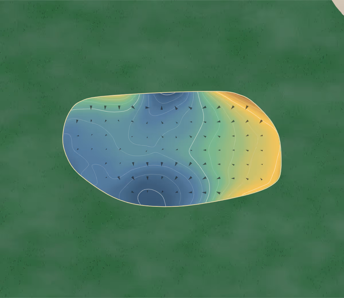 Green contour map of The Heritage Club in Wilsons Mills, North Carolina: 203 elevation contours at a 3-inch interval with fall-line arrows, traced from 1-meter lidar