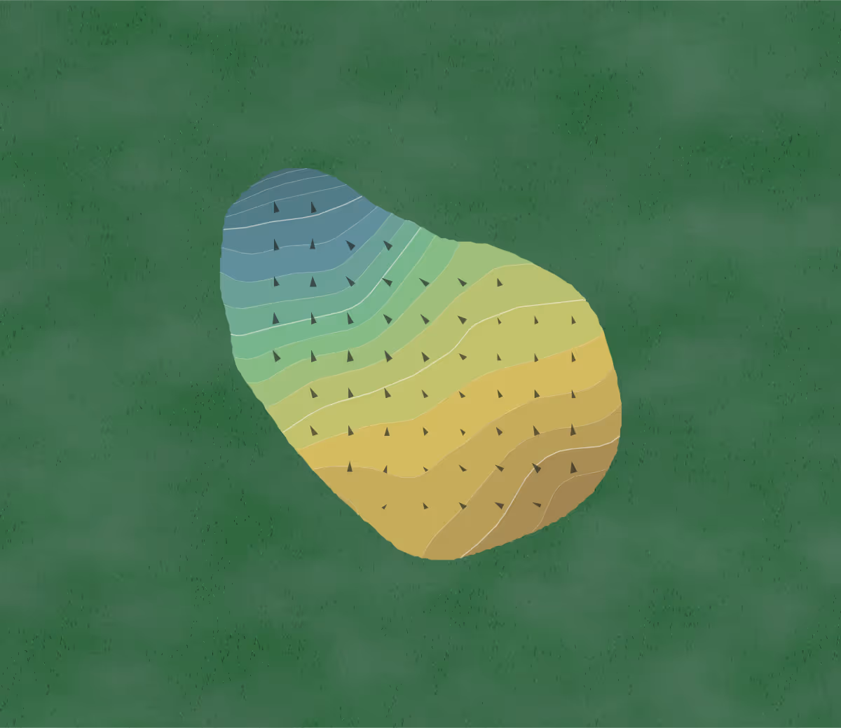 Green contour map of The Legacy Club in Cherry Hill, New Jersey — 189 elevation contours at a 3-inch interval with fall-line arrows, traced from 1-meter lidar