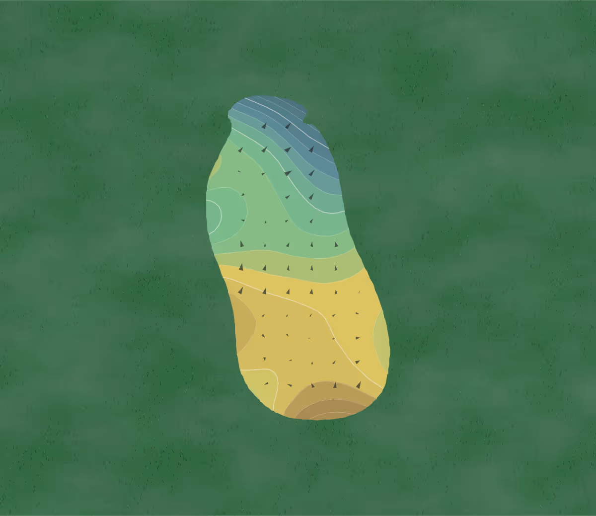 Green contour map of The Legacy Golf & Tennis Club in Port St Lucie, Florida — 160 elevation contours at a 3-inch interval with fall-line arrows, traced from 1-meter lidar