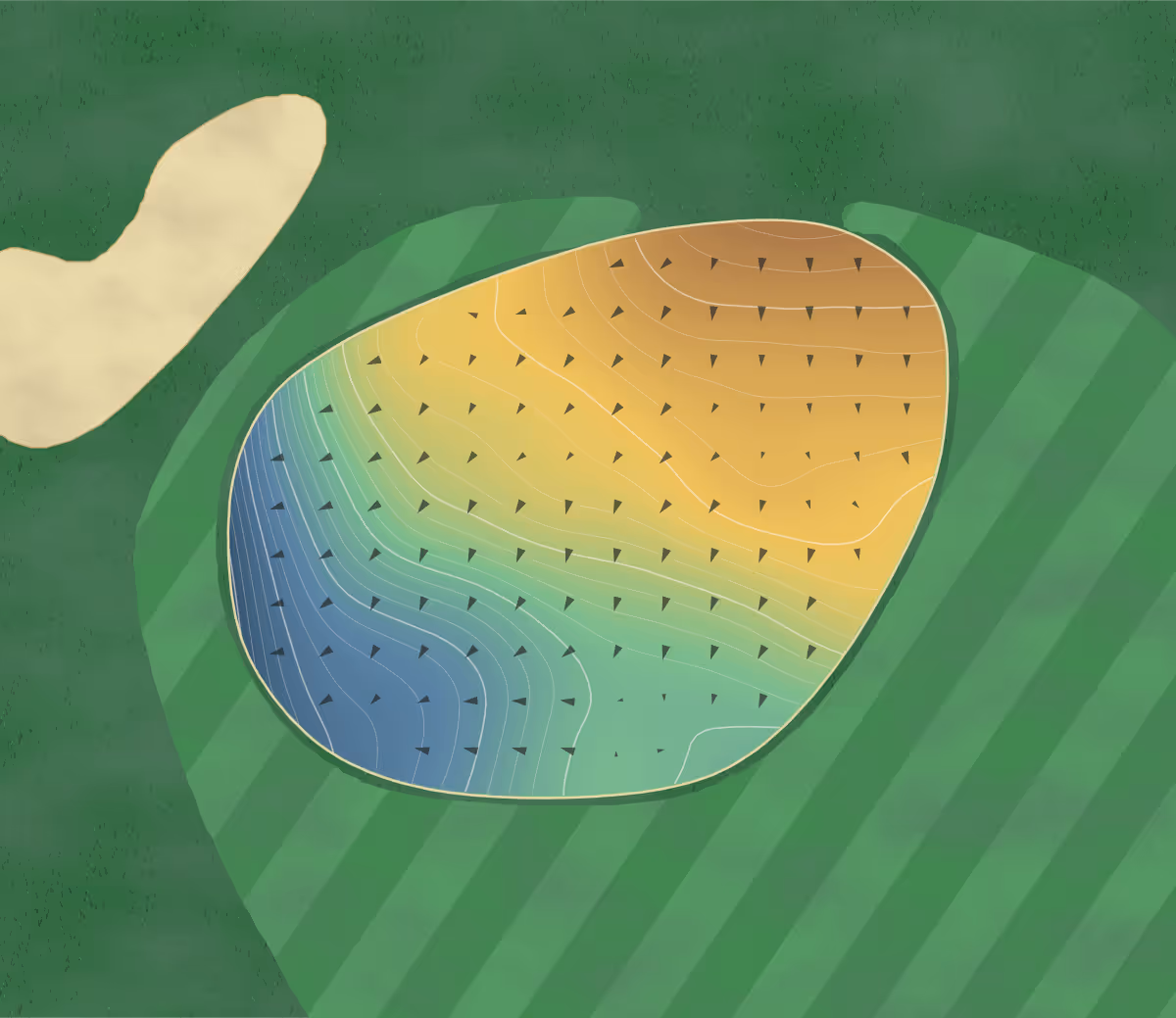 Green contour map of Staley Farms in Kansas City, Missouri: 341 elevation contours at a 3-inch interval with fall-line arrows, traced from 1-meter lidar