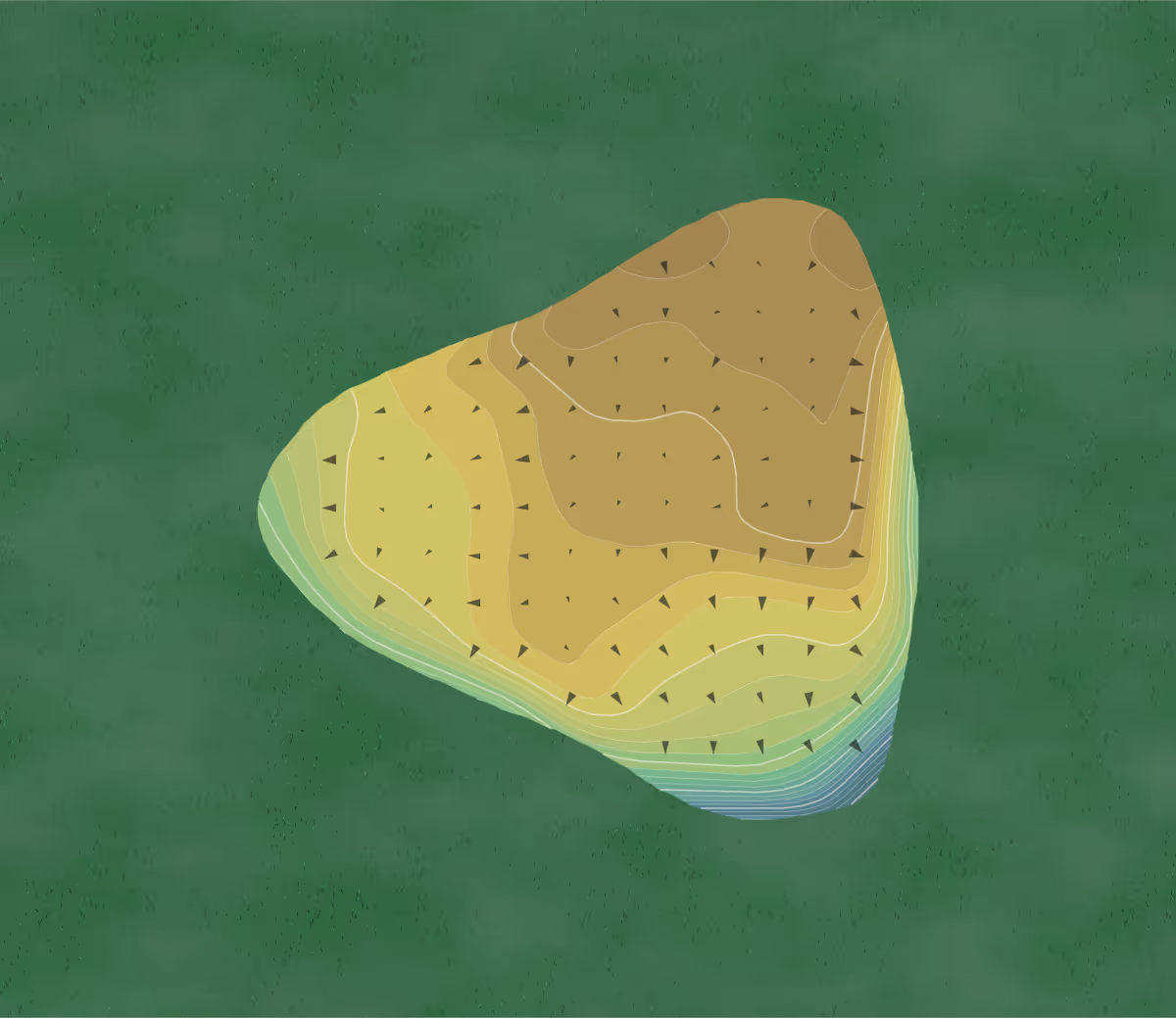 Green contour map of West Fork in Conroe, Texas — 271 elevation contours at a 3-inch interval with fall-line arrows, traced from 1-meter lidar
