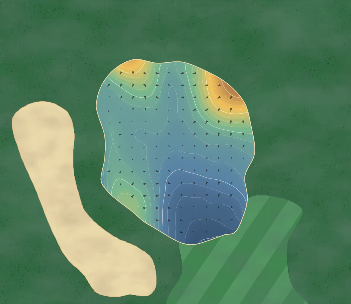 Green contour map of Medalist in Marshall, Michigan — 250 elevation contours at a 3-inch interval with fall-line arrows, traced from 1-meter lidar