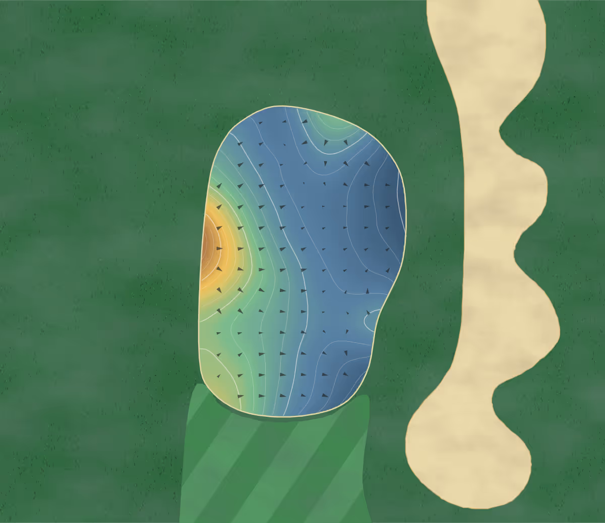 Green contour map of Egg Harbor in Egg Harbor, Wisconsin: 196 elevation contours at a 3-inch interval with fall-line arrows, traced from 1-meter lidar