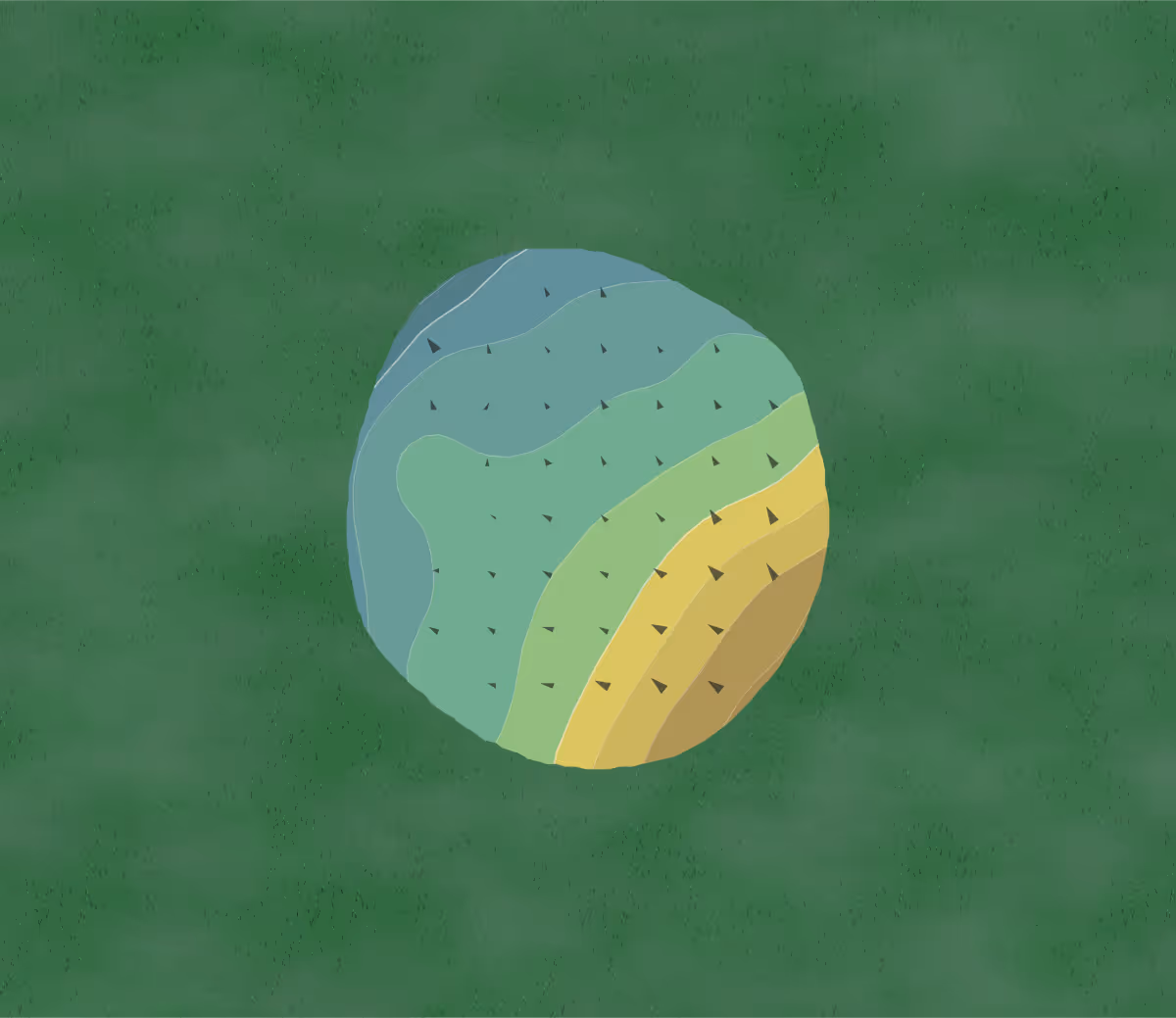 Green contour map of The Prairies in Illinois, United States — 110 elevation contours at a 3-inch interval with fall-line arrows, traced from 1-meter lidar