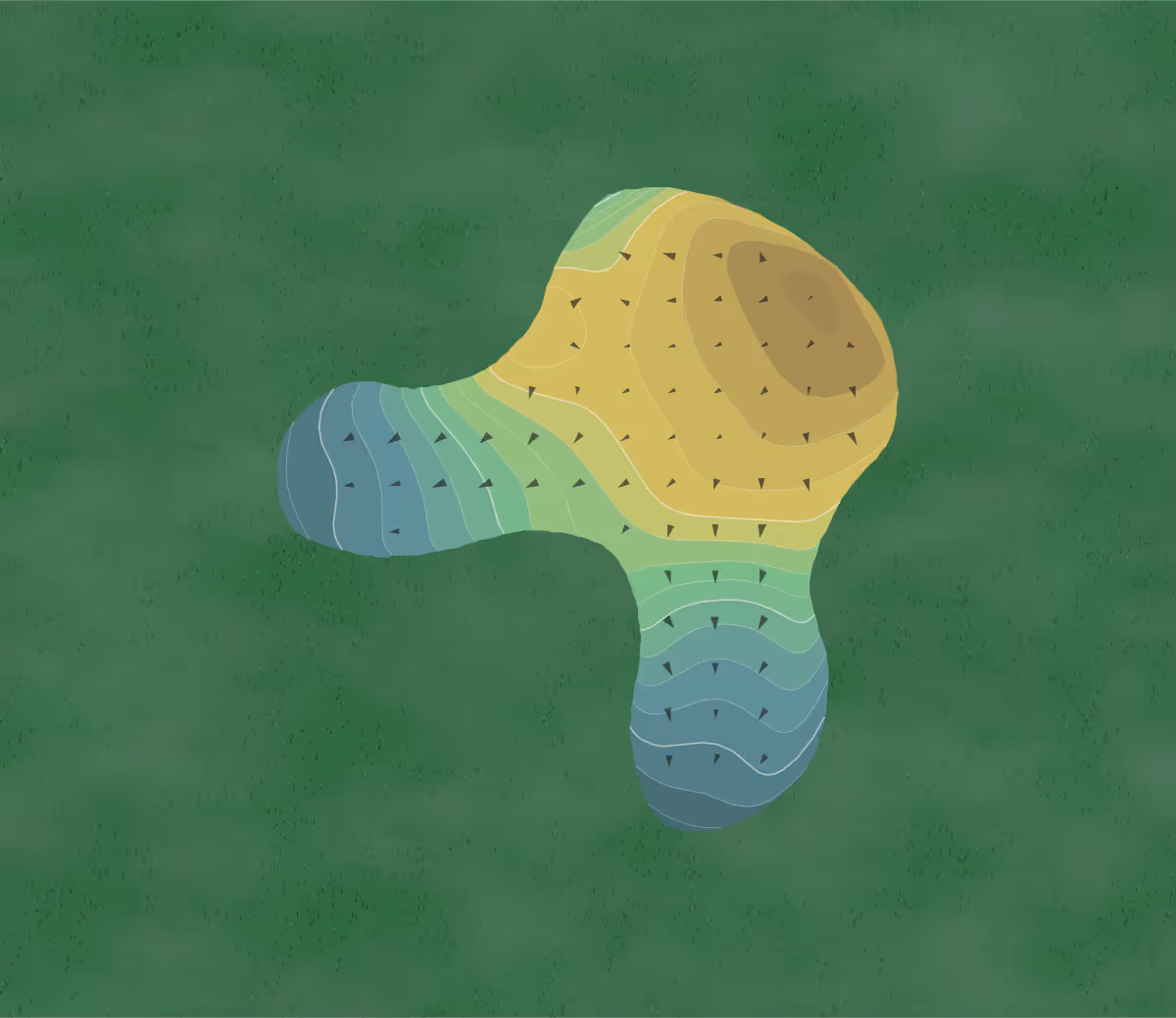 Green contour map of The River Club in Bradenton, Florida — 163 elevation contours at a 3-inch interval with fall-line arrows, traced from 1-meter lidar