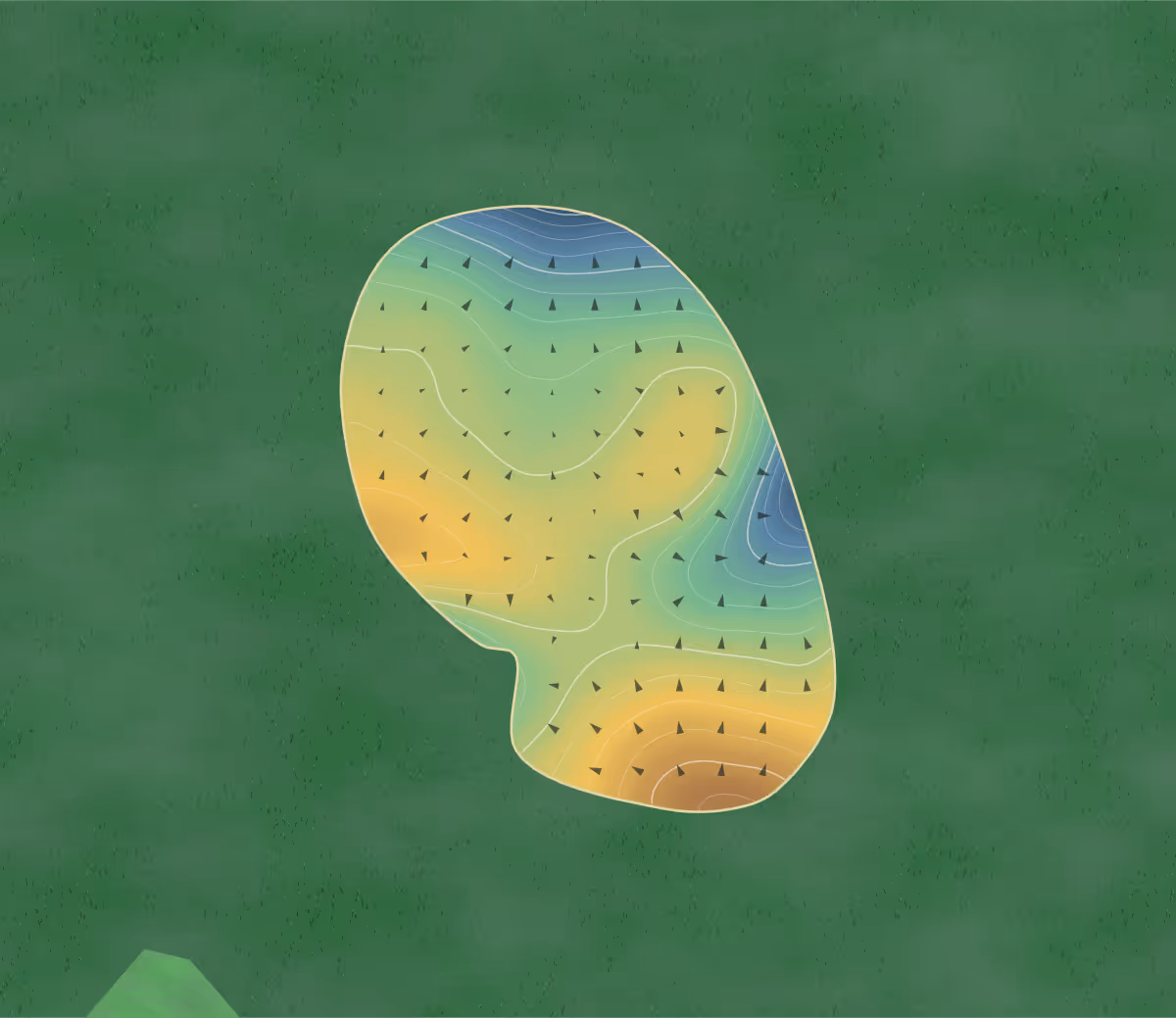 Green contour map of The Wisconsin in Milwaukee, Wisconsin: 222 elevation contours at a 3-inch interval with fall-line arrows, traced from 1-meter lidar