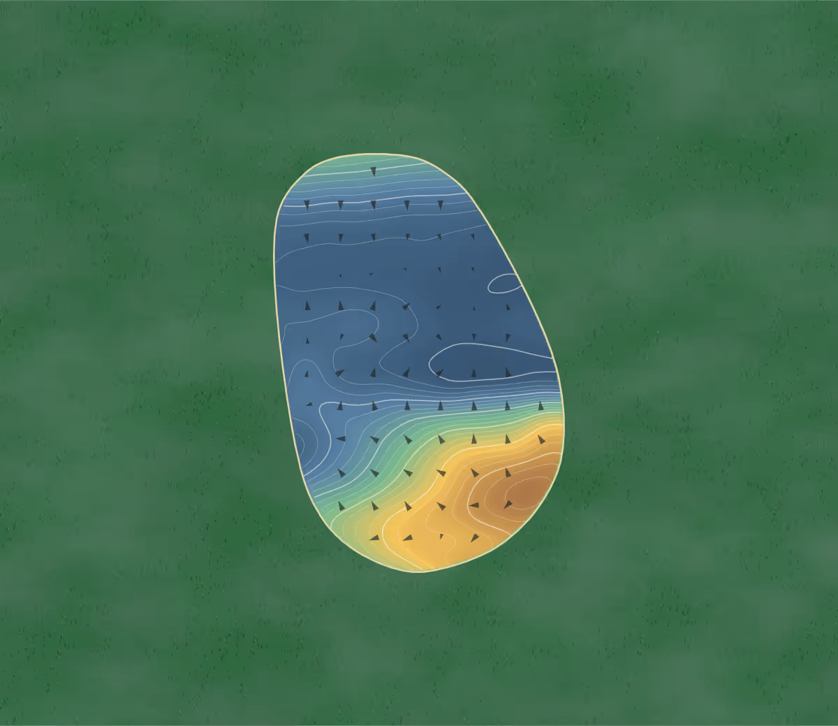 Green contour map of Timpanogos in Provo, Utah: 163 elevation contours at a 3-inch interval with fall-line arrows, traced from 1-meter lidar