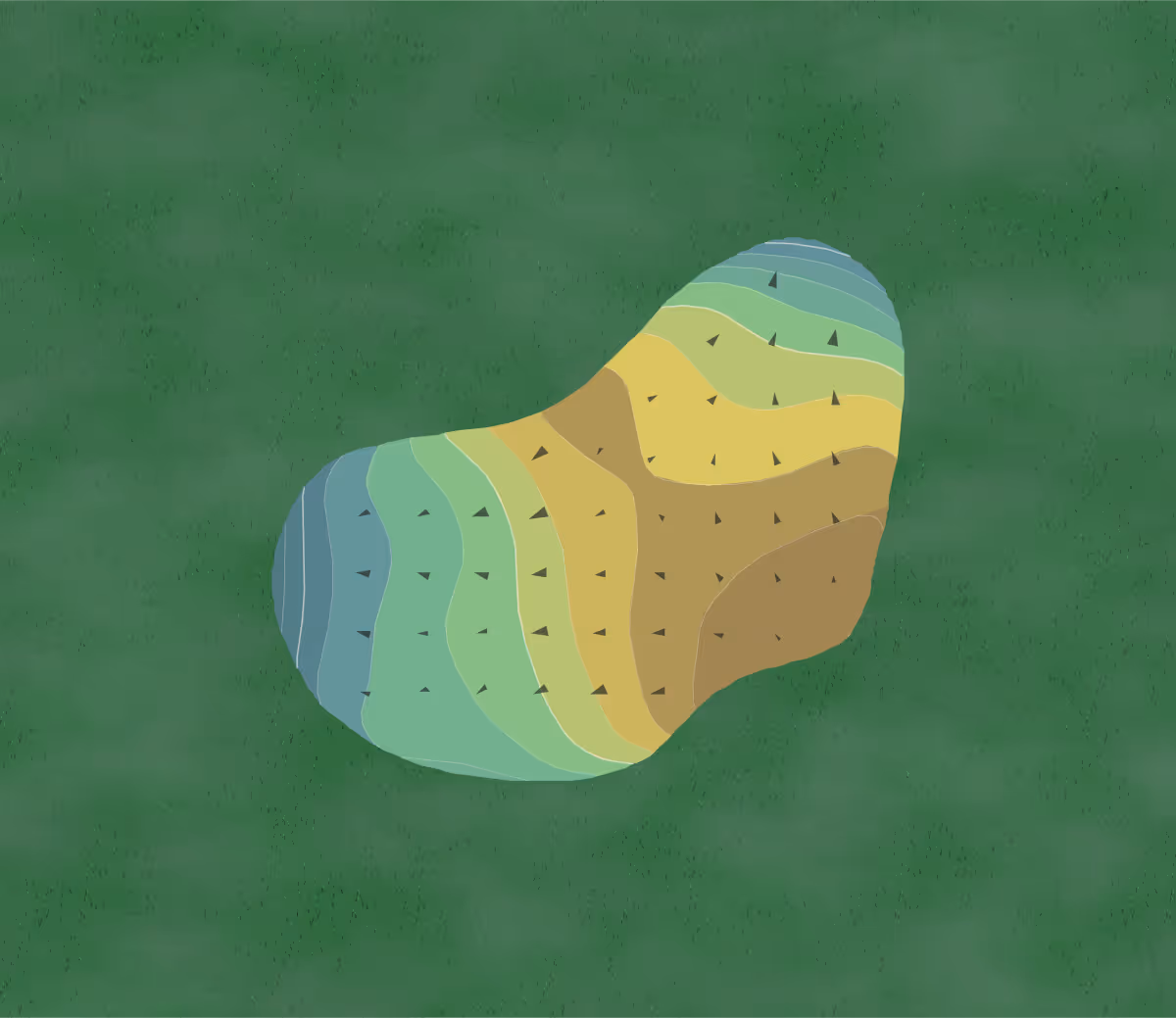 Green contour map of Timuquana in Jacksonville, Florida — 132 elevation contours at a 3-inch interval with fall-line arrows, traced from 1-meter lidar