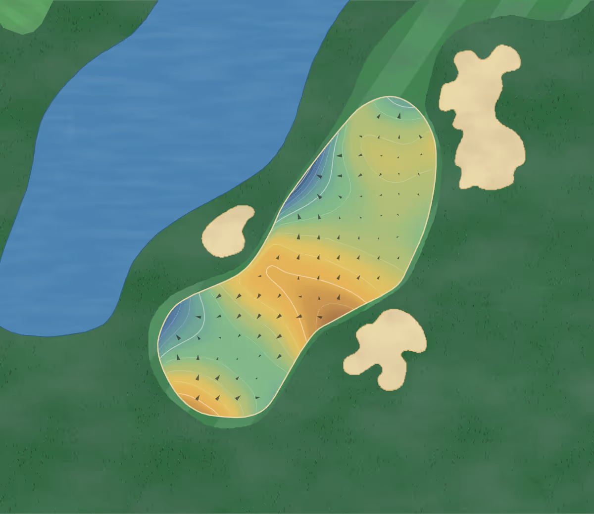 Green contour map of Toads in Ogden, Utah: 103 elevation contours at a 3-inch interval with fall-line arrows, traced from 1-meter lidar