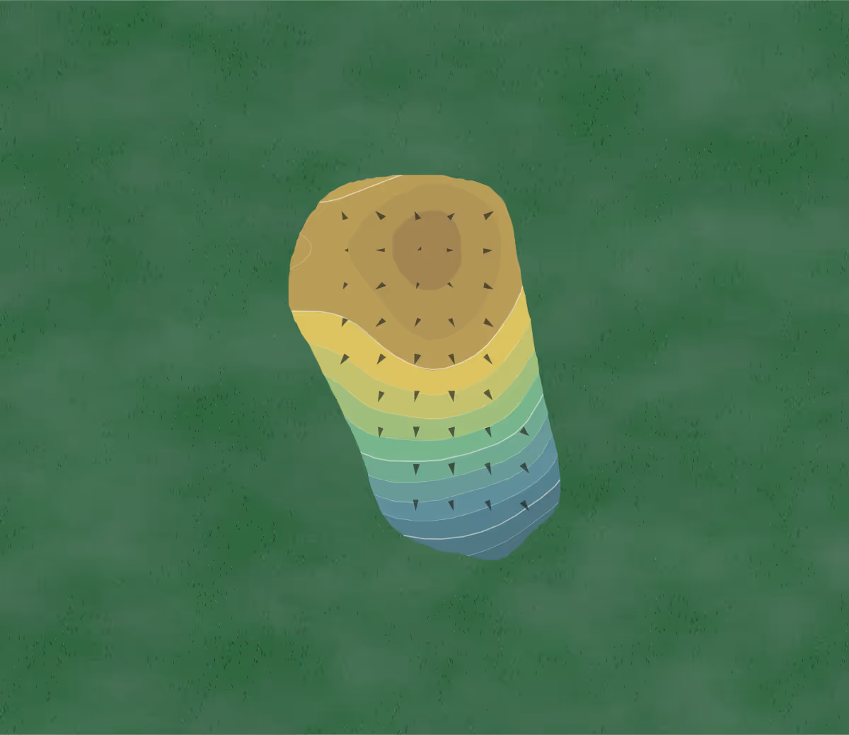 Green contour map of Tomah VA in Wisconsin, United States — 68 elevation contours at a 3-inch interval with fall-line arrows, traced from 1-meter lidar
