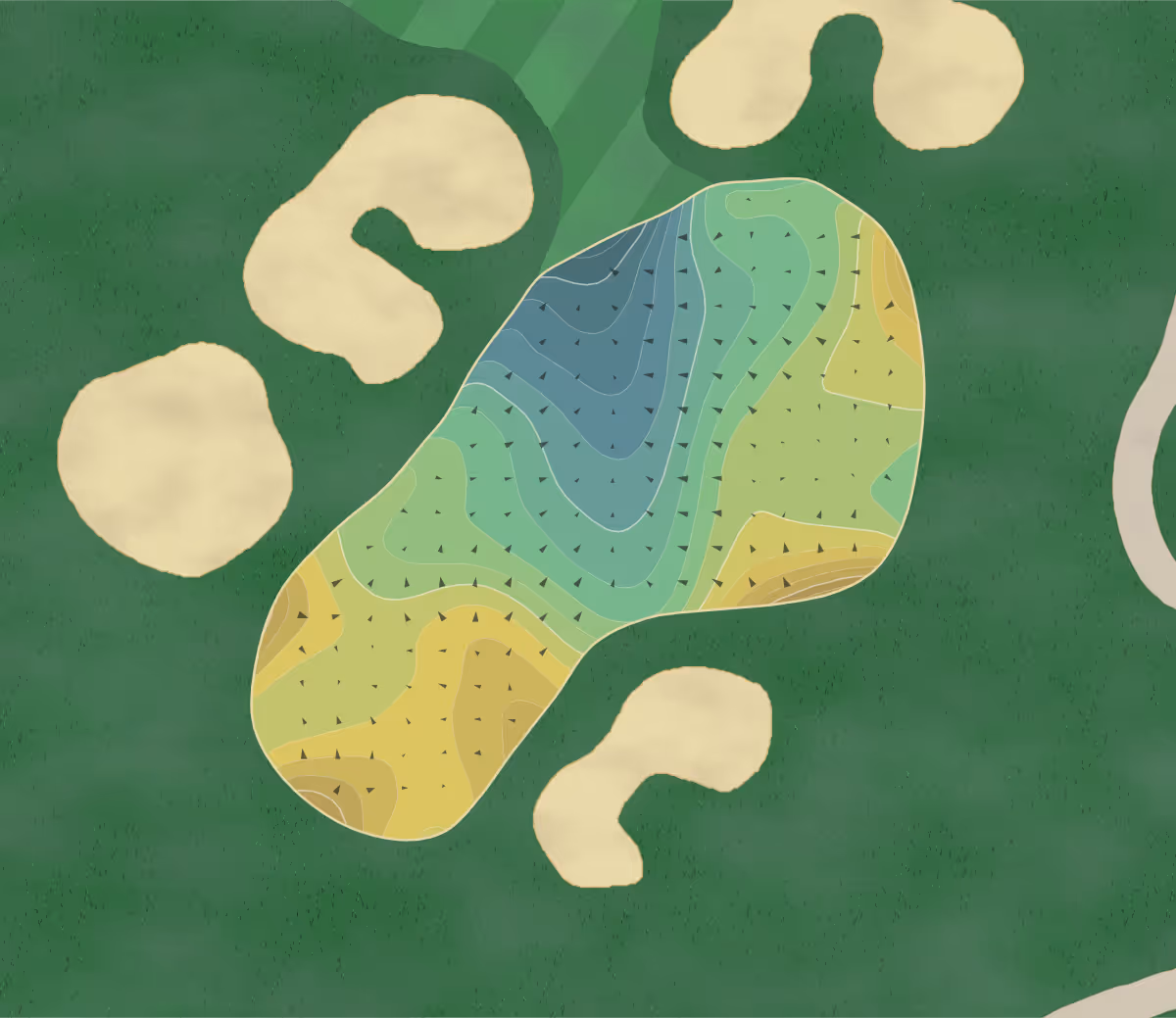 Green contour map of Troy Burne in Hudson, Wisconsin — 237 elevation contours at a 3-inch interval with fall-line arrows, traced from 1-meter lidar