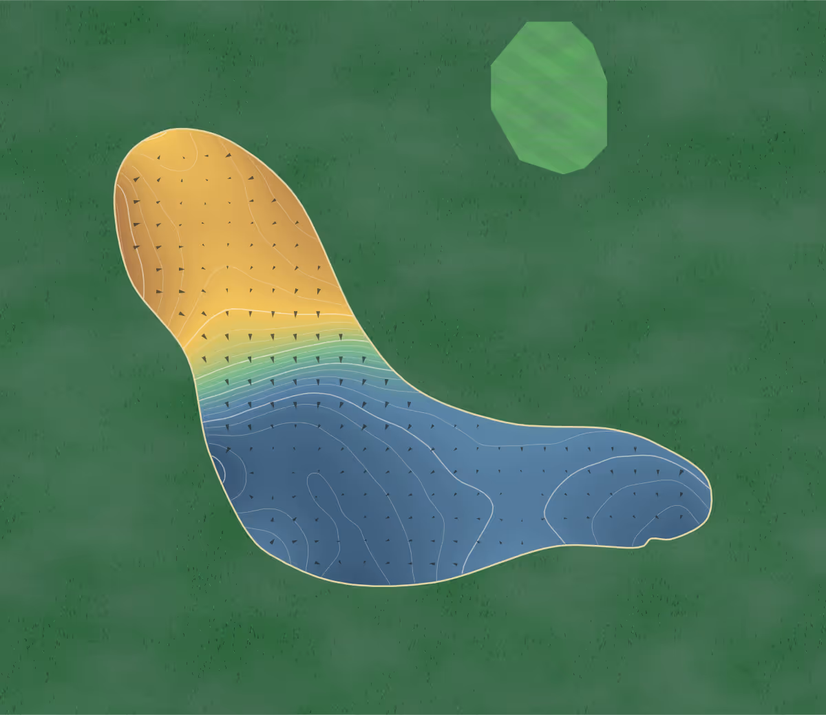 Green contour map of Tuhaye in Kamas, Utah: 201 elevation contours at a 3-inch interval with fall-line arrows, traced from 1-meter lidar