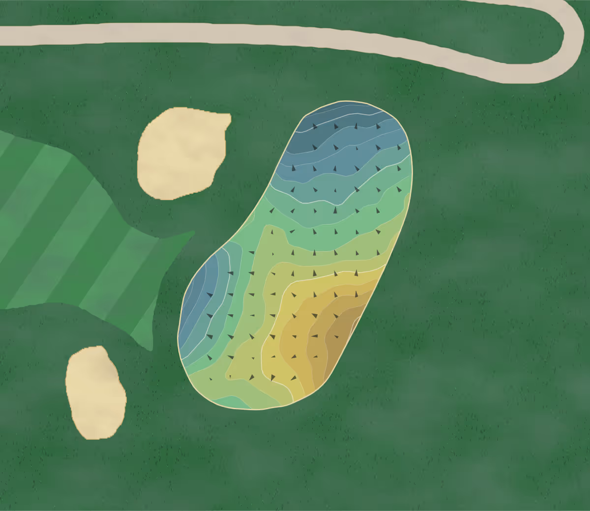 Green contour map of Twin Hills in Longmeadow, Massachusetts — 235 elevation contours at a 3-inch interval with fall-line arrows, traced from 1-meter lidar