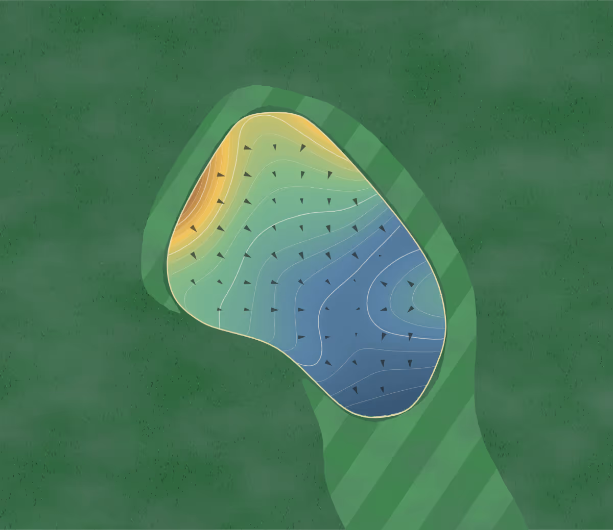 Green contour map of Uchee Trail in Cochran, Georgia: 211 elevation contours at a 3-inch interval with fall-line arrows, traced from 1-meter lidar