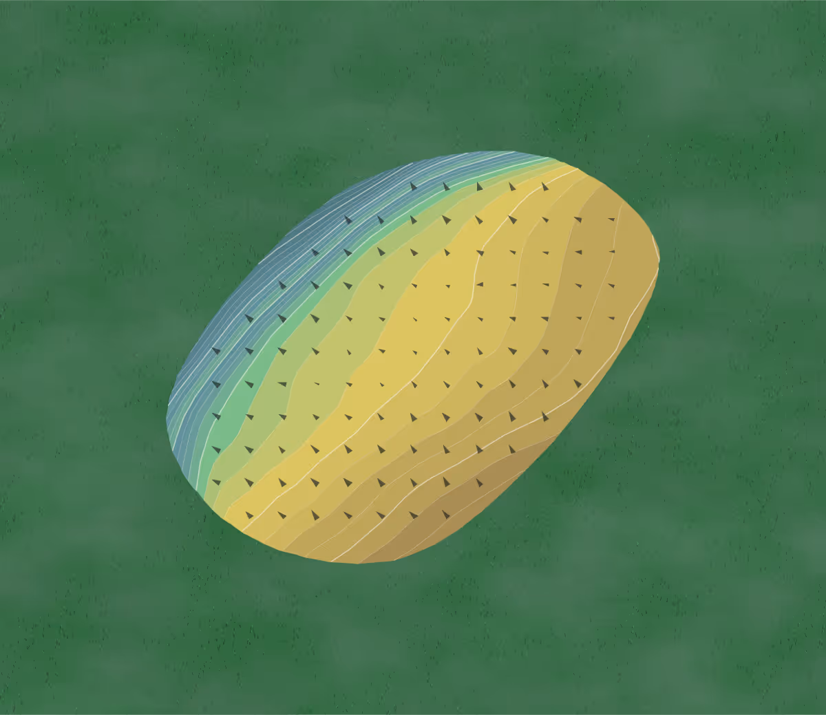 Green contour map of Union League in Philadelphia, Pennsylvania — 25 elevation contours at a 3-inch interval with fall-line arrows, traced from 1-meter lidar