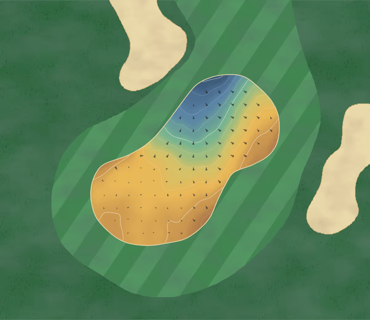 Green contour map of Vale Royal in Northwich, England — 138 elevation contours at a 8-centimeter interval with fall-line arrows, traced from 1-meter lidar