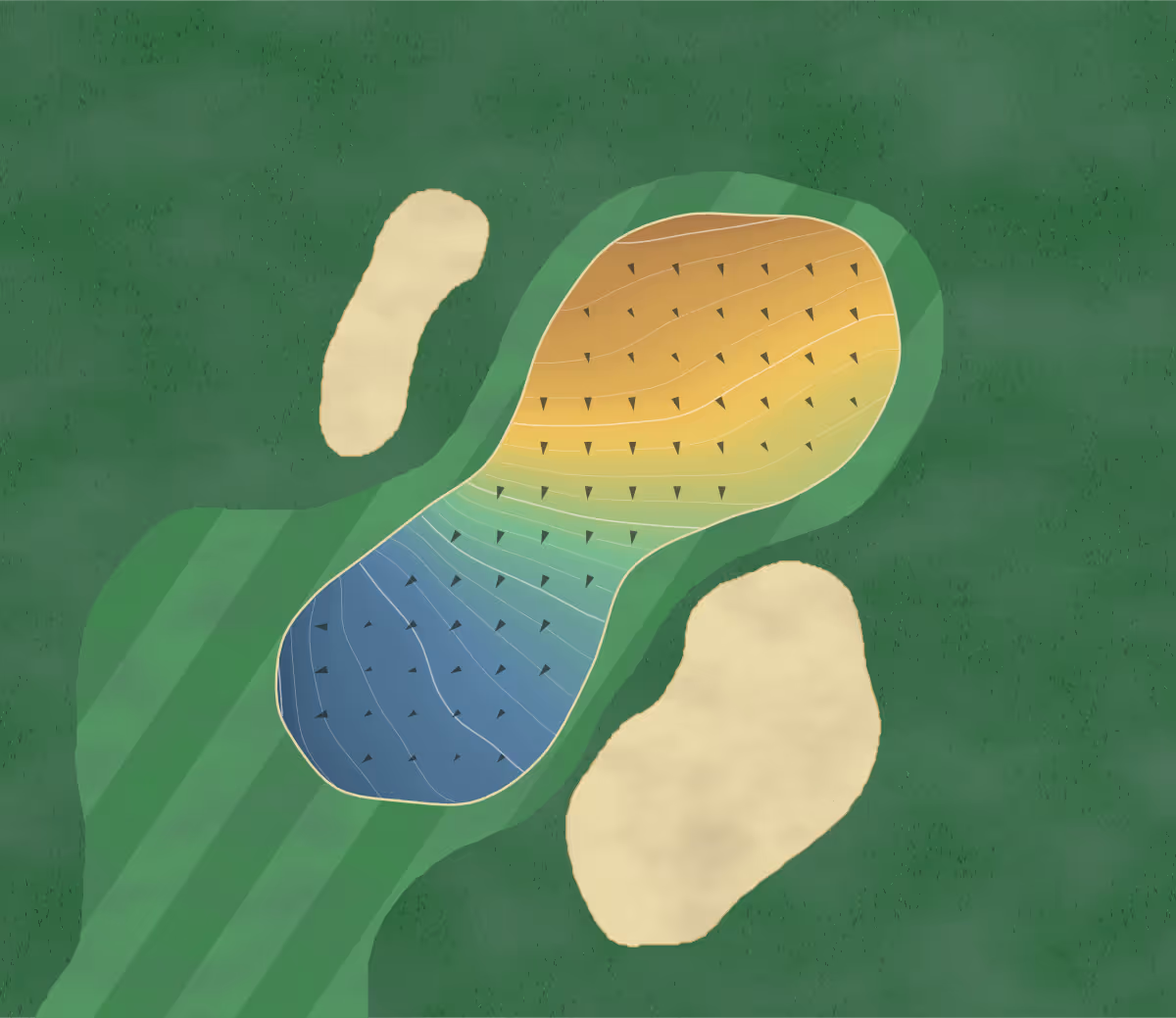 Green contour map of Valley Ridge in Antioch, Illinois: 175 elevation contours at a 3-inch interval with fall-line arrows, traced from 1-meter lidar
