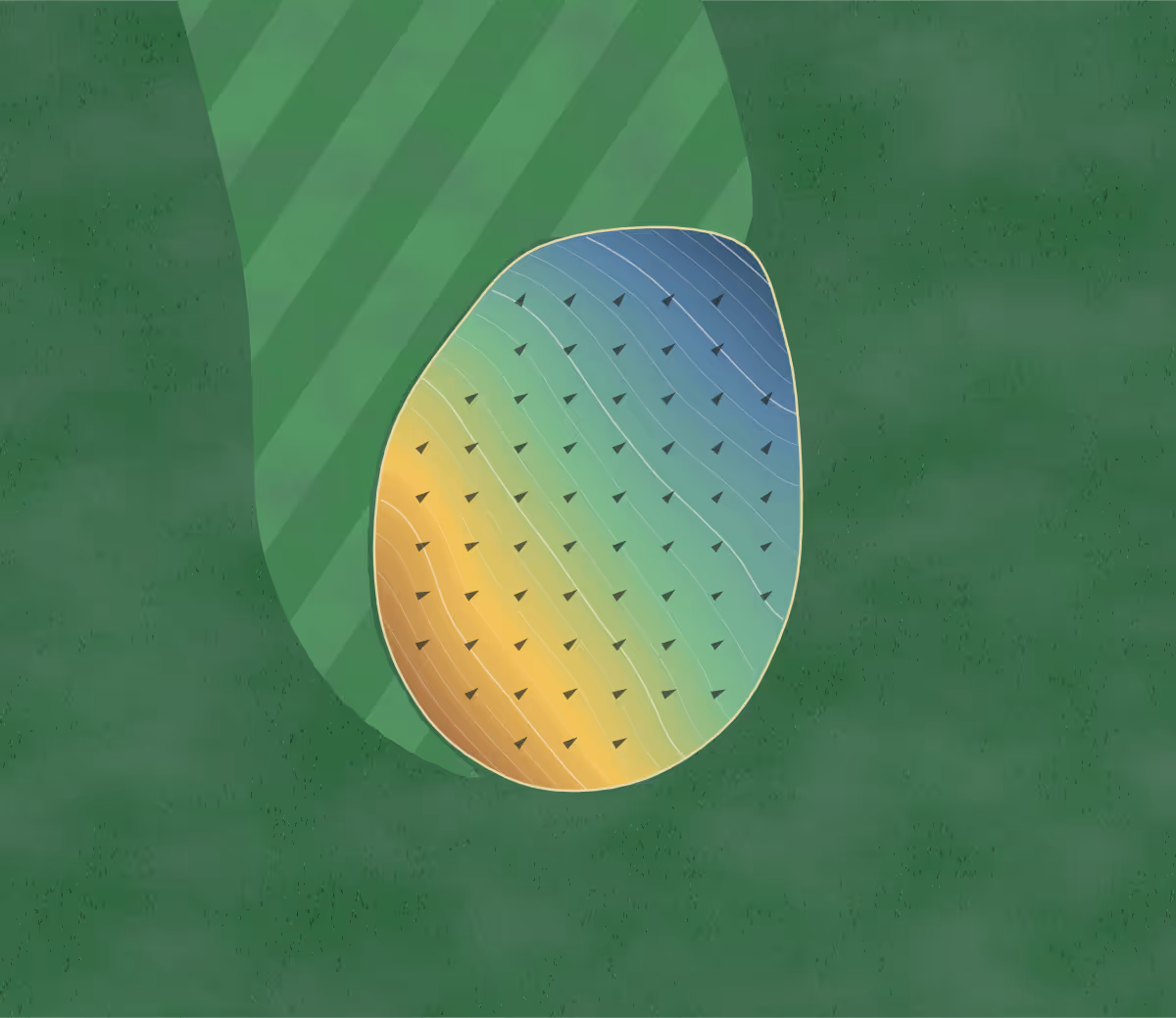 Green contour map of Valley View GC in Galion, Ohio: 195 elevation contours at a 3-inch interval with fall-line arrows, traced from 1-meter lidar