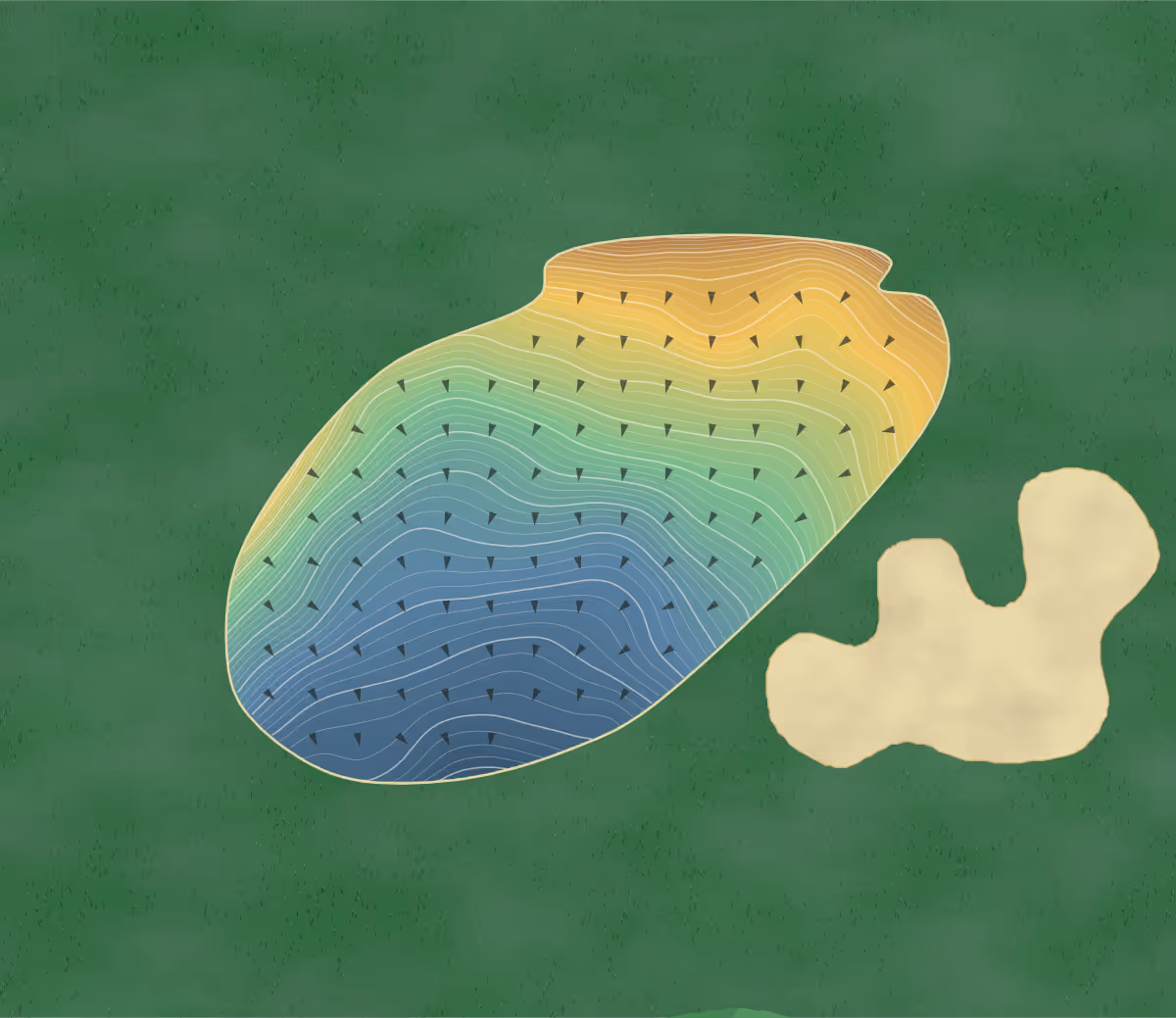Green contour map of Walla Walla in Walla Walla, Washington — 389 elevation contours at a 3-inch interval with fall-line arrows, traced from 1-meter lidar