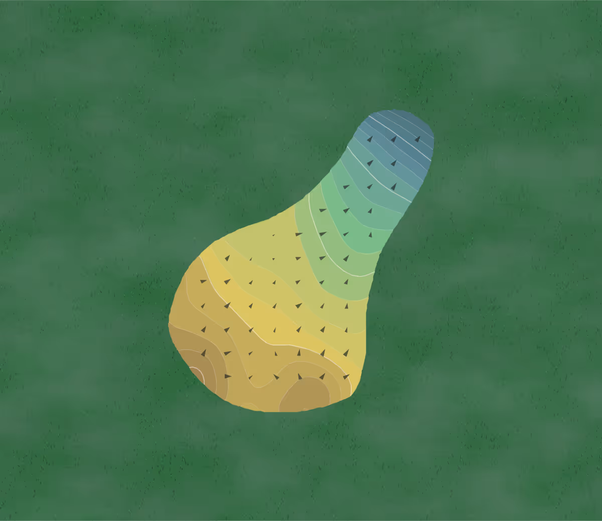 Green contour map of Washington Township in Turnersville, New Jersey — 109 elevation contours at a 3-inch interval with fall-line arrows, traced from 1-meter lidar