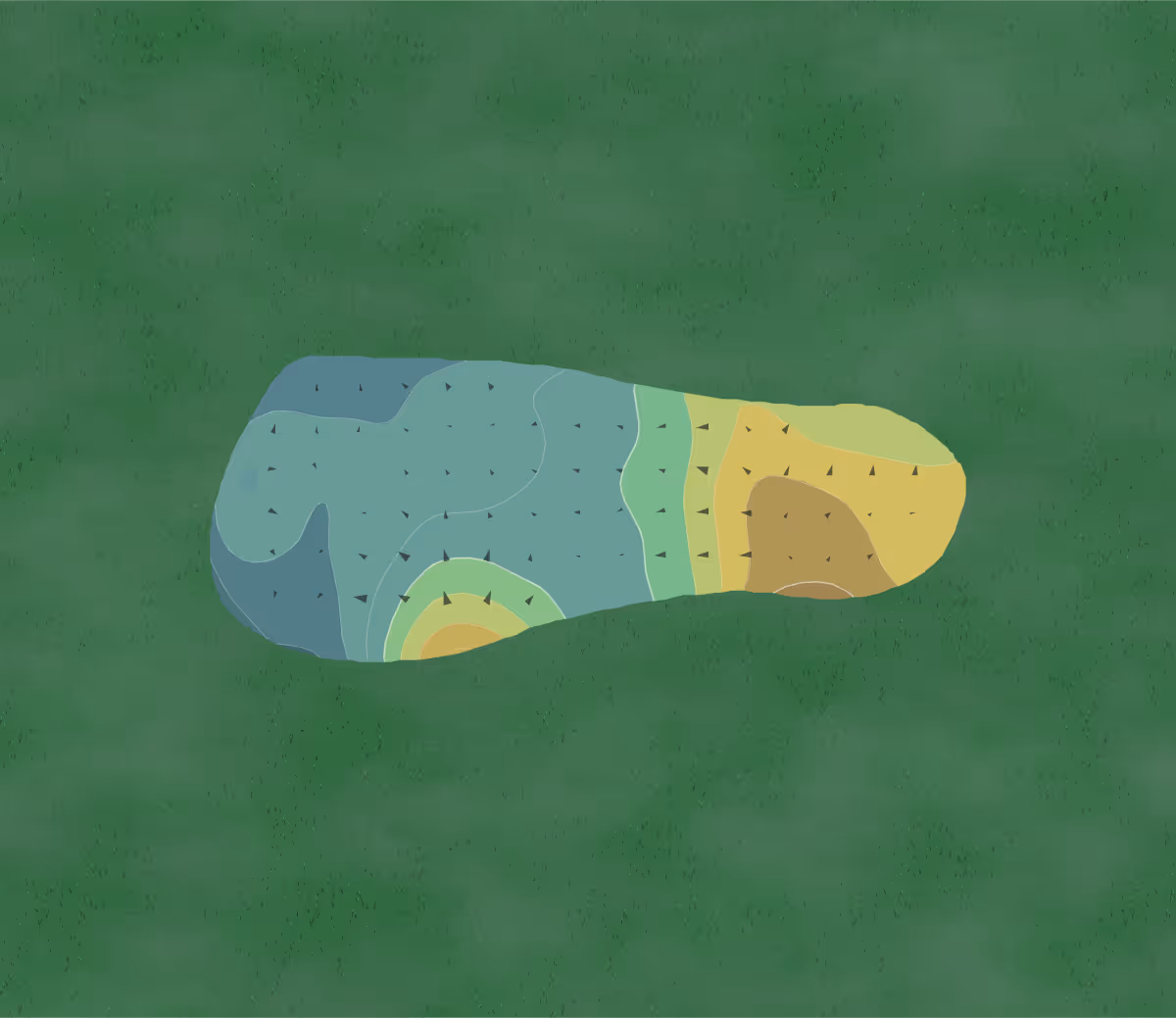 Green contour map of Watermark in Grand Rapids, Michigan — 201 elevation contours at a 3-inch interval with fall-line arrows, traced from 1-meter lidar